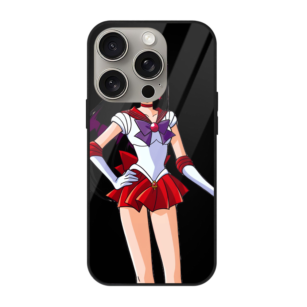 （画像用） 美少女戦士セーラームーン 火野レイ ひの レイ Sailor Moon Hino Rei （セーラーマーズ,Sailor Mars） 【iPhone15Pro対応】スマホケース 耐衝撃＆黄変防止 背面ガラス