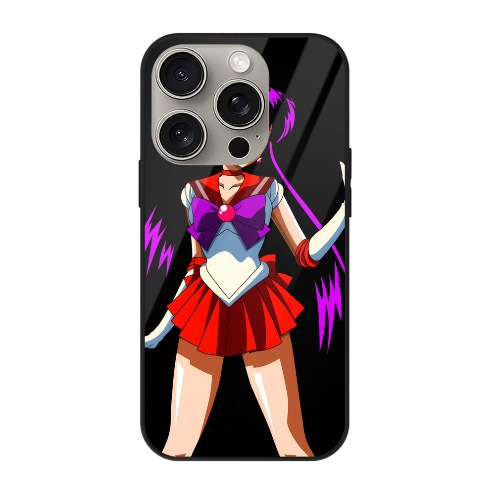 （画像用） 美少女戦士セーラームーン 火野レイ ひの レイ Sailor Moon Hino Rei （セーラーマーズ,Sailor Mars） 【iPhone15Pro対応】スマホケース 耐衝撃＆黄変防止 背面ガラス