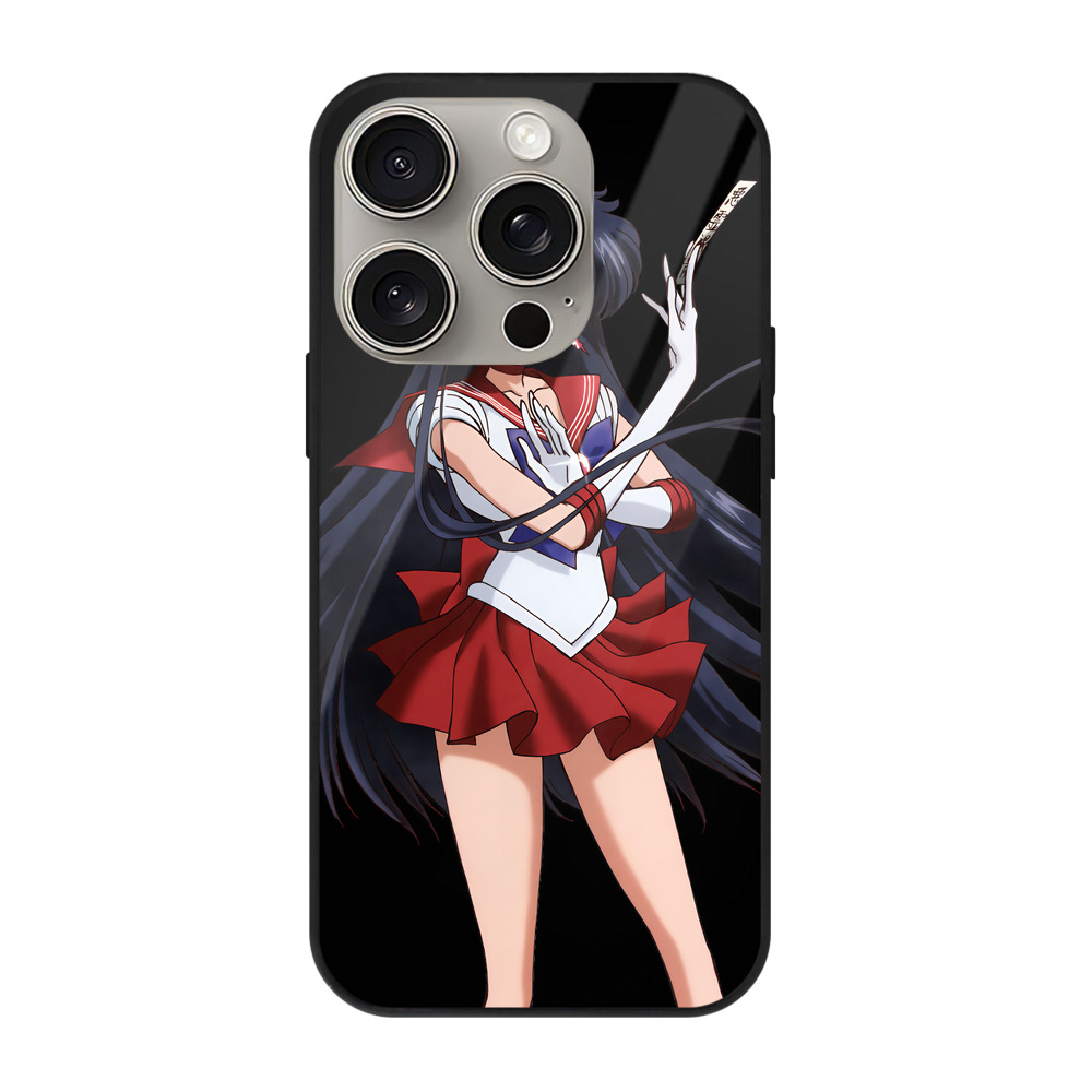 （画像用） 美少女戦士セーラームーン 火野レイ ひの レイ Sailor Moon Hino Rei （セーラーマーズ,Sailor Mars） 【iPhone15Pro対応】スマホケース 耐衝撃＆黄変防止 背面ガラス