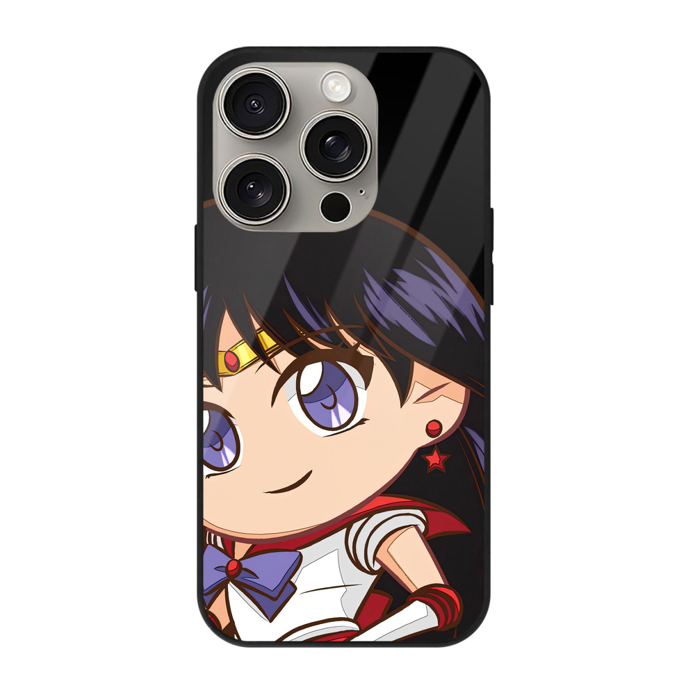 （画像用） 美少女戦士セーラームーン 火野レイ ひの レイ Sailor Moon Hino Rei （セーラーマーズ,Sailor Mars） 【iPhone15Pro対応】スマホケース 耐衝撃＆黄変防止 背面ガラス