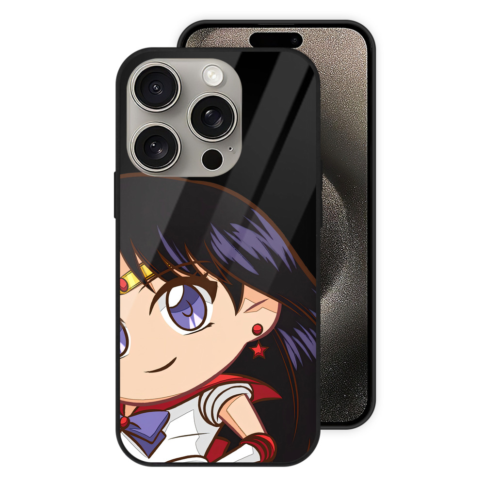 （画像用） 美少女戦士セーラームーン 火野レイ ひの レイ Sailor Moon Hino Rei （セーラーマーズ,Sailor Mars） 【iPhone15Pro対応】スマホケース 耐衝撃＆黄変防止 背面ガラス