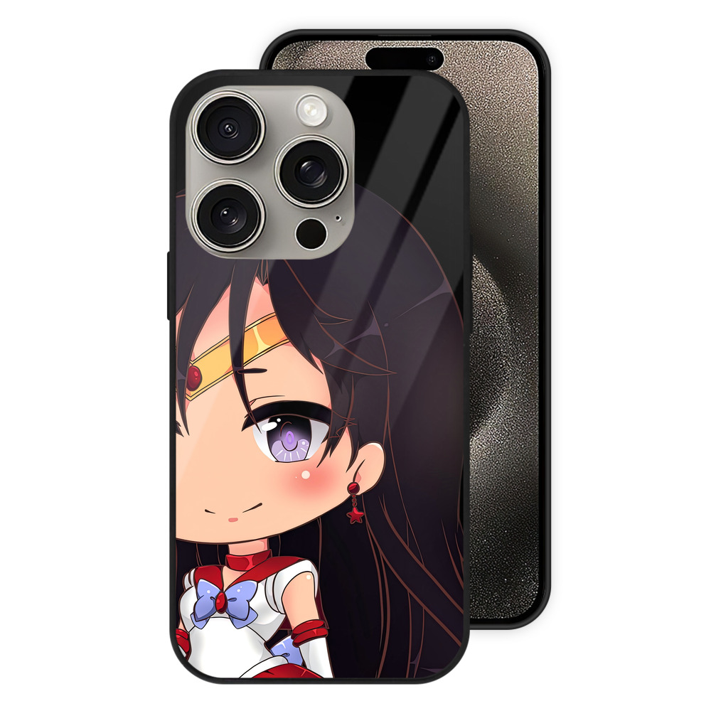 （画像用） 美少女戦士セーラームーン 火野レイ ひの レイ Sailor Moon Hino Rei （セーラーマーズ,Sailor Mars） 【iPhone15Pro対応】スマホケース 耐衝撃＆黄変防止 背面ガラス