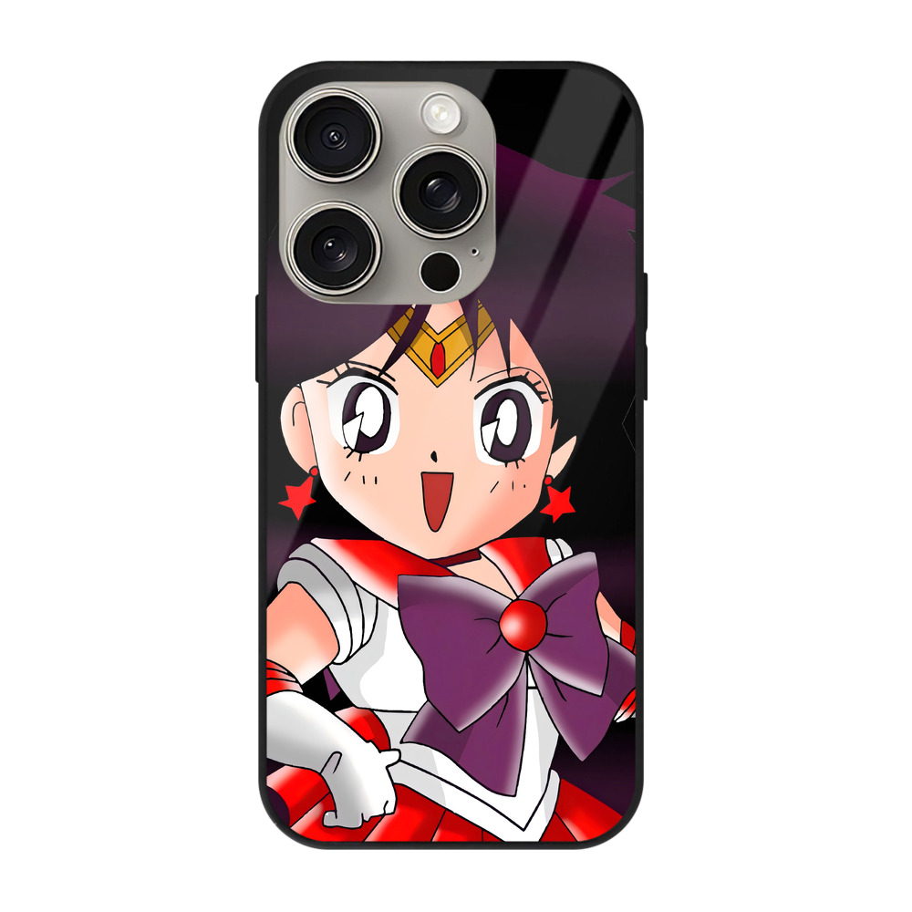 （画像用） 美少女戦士セーラームーン 火野レイ ひの レイ Sailor Moon Hino Rei （セーラーマーズ,Sailor Mars） 【iPhone15Pro対応】スマホケース 耐衝撃＆黄変防止 背面ガラス
