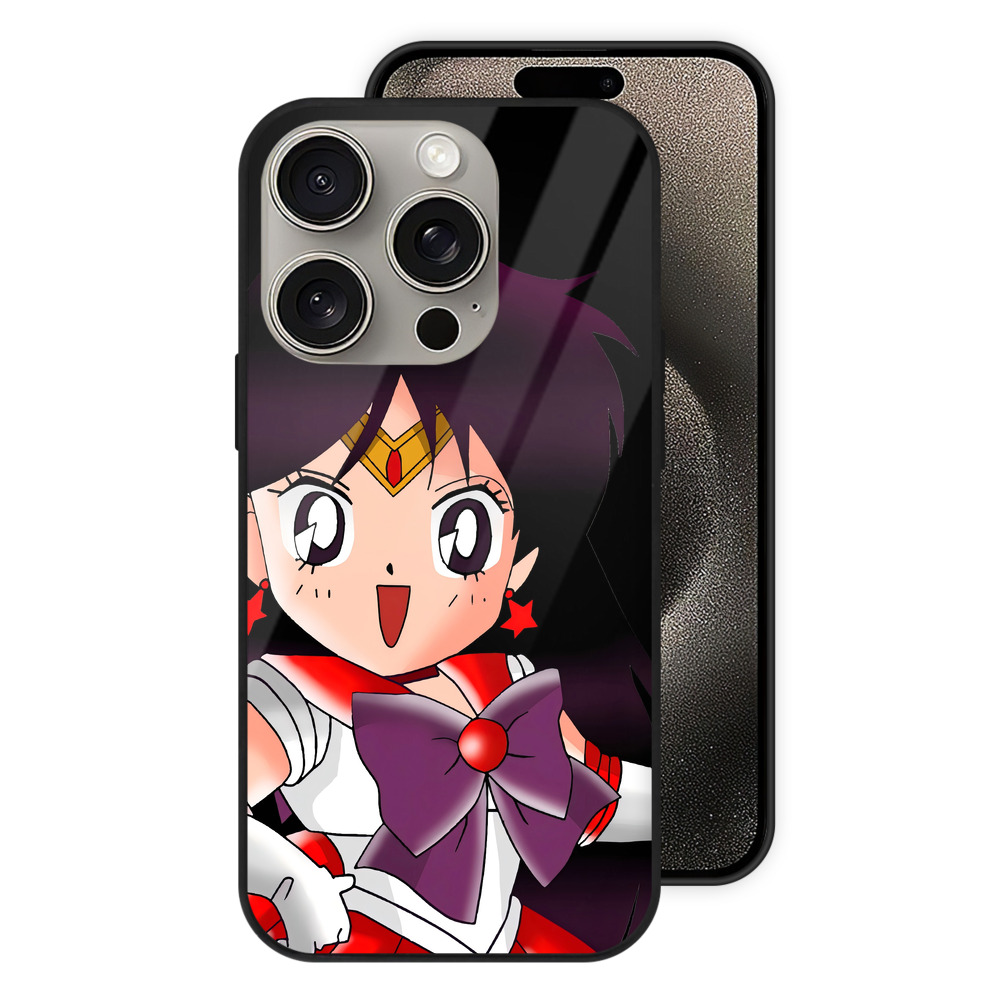 （画像用） 美少女戦士セーラームーン 火野レイ ひの レイ Sailor Moon Hino Rei （セーラーマーズ,Sailor Mars） 【iPhone15Pro対応】スマホケース 耐衝撃＆黄変防止 背面ガラス
