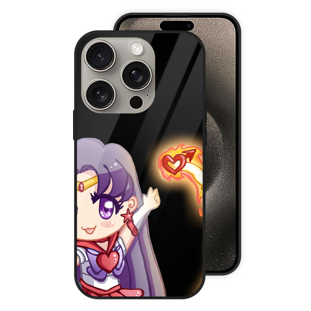 （画像用） 美少女戦士セーラームーン 火野レイ ひの レイ Sailor Moon Hino Rei （セーラーマーズ,Sailor Mars） 【iPhone15Pro対応】スマホケース 耐衝撃＆黄変防止 背面ガラス