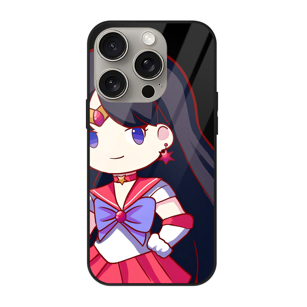 （画像用） 美少女戦士セーラームーン 火野レイ ひの レイ Sailor Moon Hino Rei （セーラーマーズ,Sailor Mars） 【iPhone15Pro対応】スマホケース 耐衝撃＆黄変防止 背面ガラス