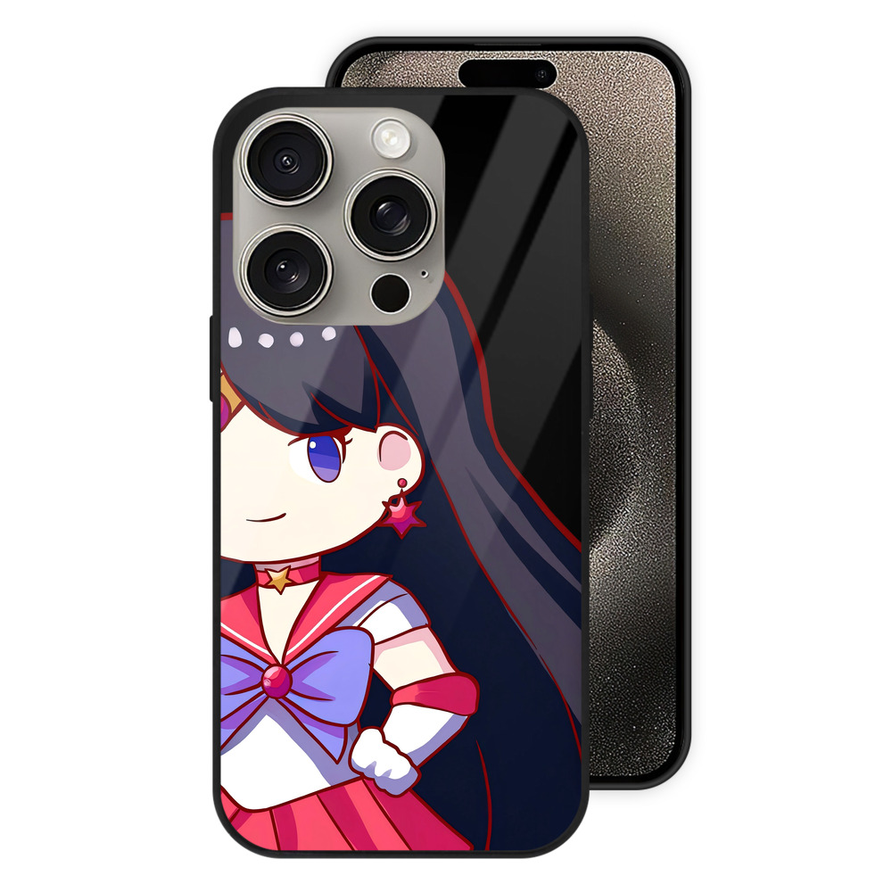 （画像用） 美少女戦士セーラームーン 火野レイ ひの レイ Sailor Moon Hino Rei （セーラーマーズ,Sailor Mars） 【iPhone15Pro対応】スマホケース 耐衝撃＆黄変防止 背面ガラス