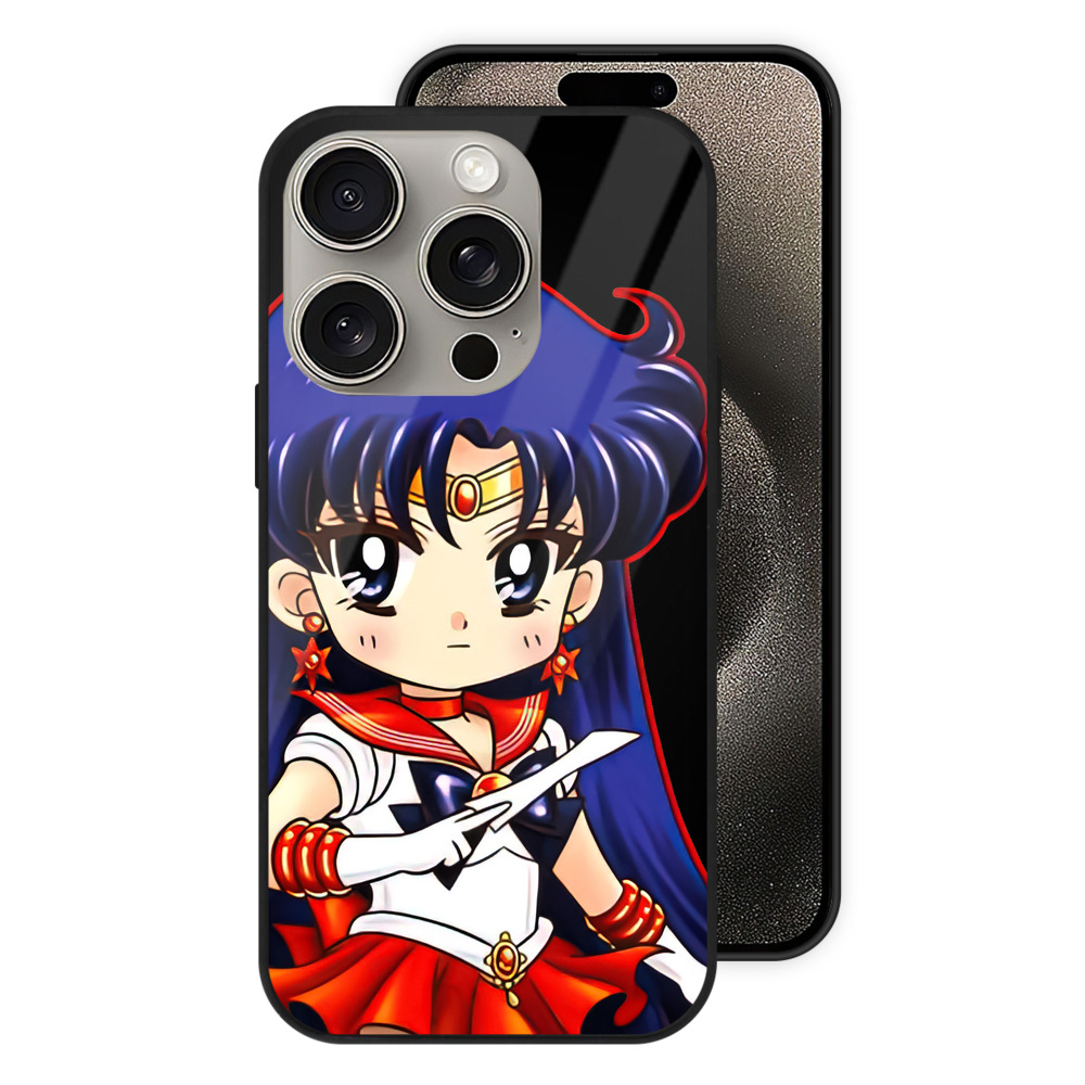 （画像用） 美少女戦士セーラームーン 火野レイ ひの レイ Sailor Moon Hino Rei （セーラーマーズ,Sailor Mars） 【iPhone15Pro対応】スマホケース 耐衝撃＆黄変防止 背面ガラス