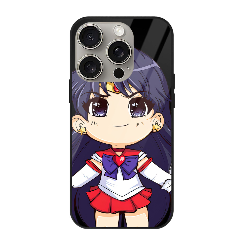 （画像用） 美少女戦士セーラームーン 火野レイ ひの レイ Sailor Moon Hino Rei （セーラーマーズ,Sailor Mars） 【iPhone15Pro対応】スマホケース 耐衝撃＆黄変防止 背面ガラス