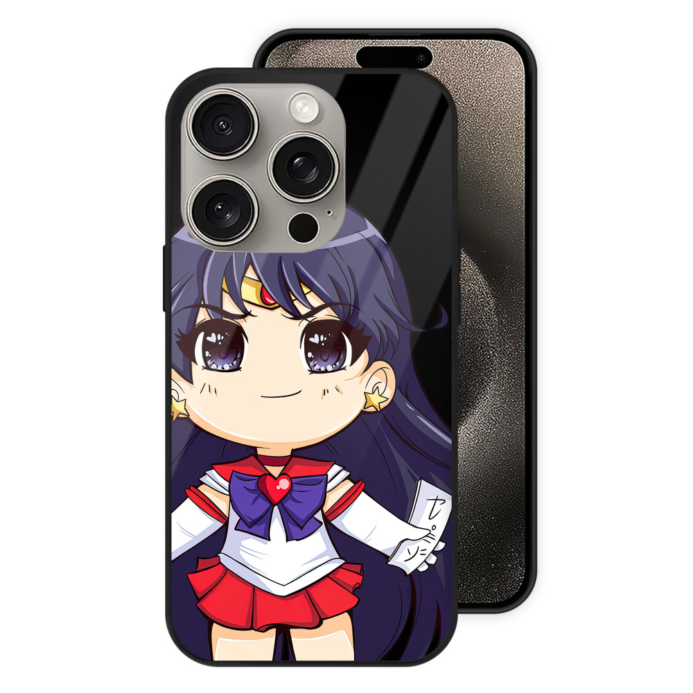 （画像用） 美少女戦士セーラームーン 火野レイ ひの レイ Sailor Moon Hino Rei （セーラーマーズ,Sailor Mars） 【iPhone15Pro対応】スマホケース 耐衝撃＆黄変防止 背面ガラス