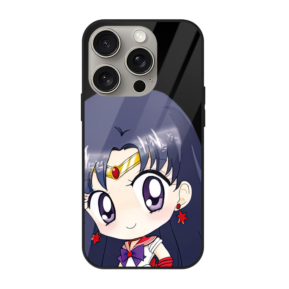 （画像用） 美少女戦士セーラームーン 火野レイ ひの レイ Sailor Moon Hino Rei （セーラーマーズ,Sailor Mars） 【iPhone15Pro対応】スマホケース 耐衝撃＆黄変防止 背面ガラス
