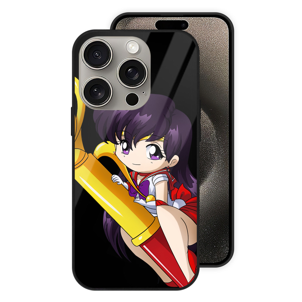 （画像用） 美少女戦士セーラームーン 火野レイ ひの レイ Sailor Moon Hino Rei （セーラーマーズ,Sailor Mars） 【iPhone15Pro対応】スマホケース 耐衝撃＆黄変防止 背面ガラス