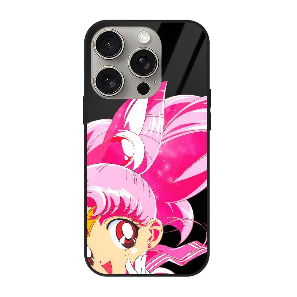 （画像用） 美少女戦士セーラームーン ちびうさ Sailor Moon Chibiusa Tsukino Usagi Small Lady Serenity 【iPhone15Pro対応】スマホケース 耐衝撃＆黄変防止 背面ガラス