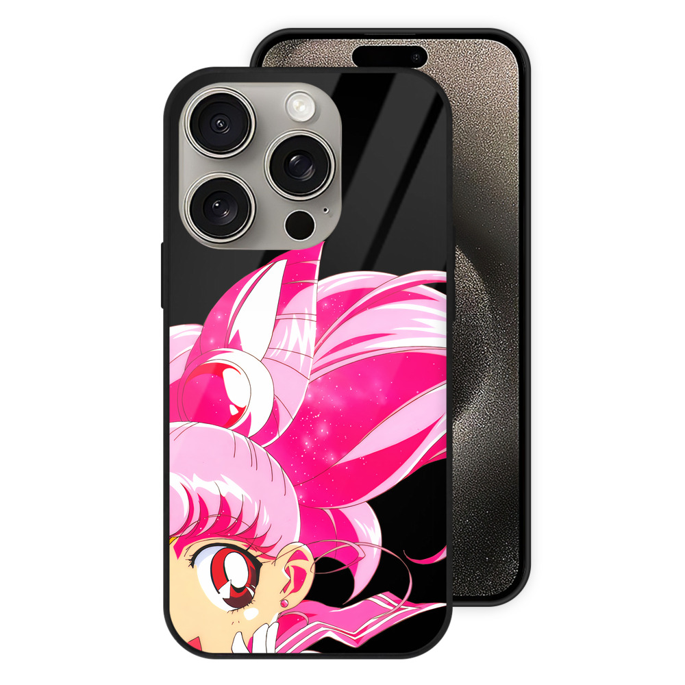 （画像用） 美少女戦士セーラームーン ちびうさ Sailor Moon Chibiusa Tsukino Usagi Small Lady Serenity 【iPhone15Pro対応】スマホケース 耐衝撃＆黄変防止 背面ガラス