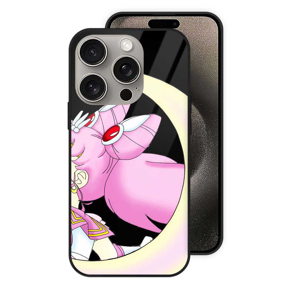 （画像用） 美少女戦士セーラームーン ちびうさ Sailor Moon Chibiusa Tsukino Usagi Small Lady Serenity 【iPhone15Pro対応】スマホケース 耐衝撃＆黄変防止 背面ガラス