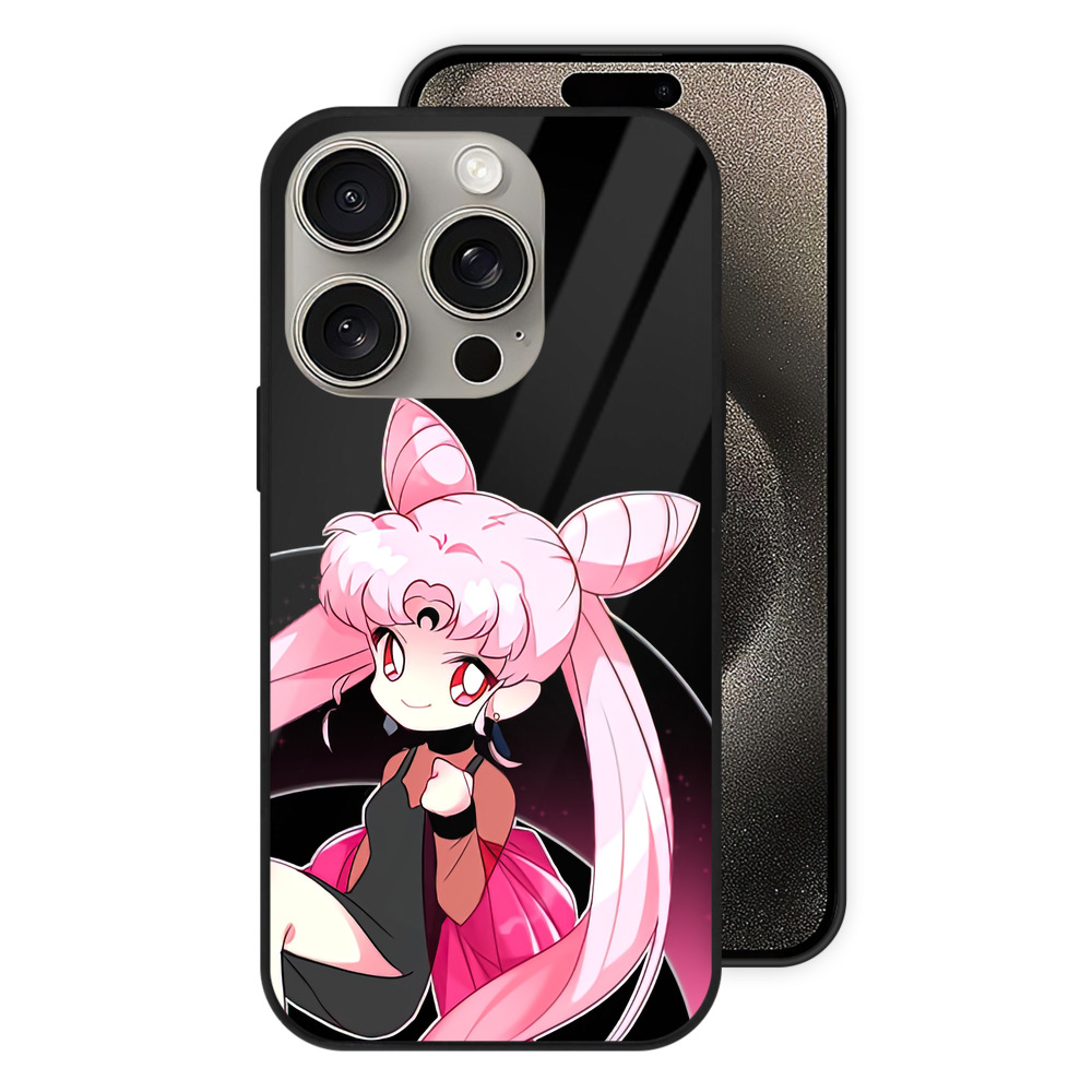 （画像用） 美少女戦士セーラームーン ちびうさ Sailor Moon Chibiusa Tsukino Usagi Small Lady Serenity 【iPhone15Pro対応】スマホケース 耐衝撃＆黄変防止 背面ガラス