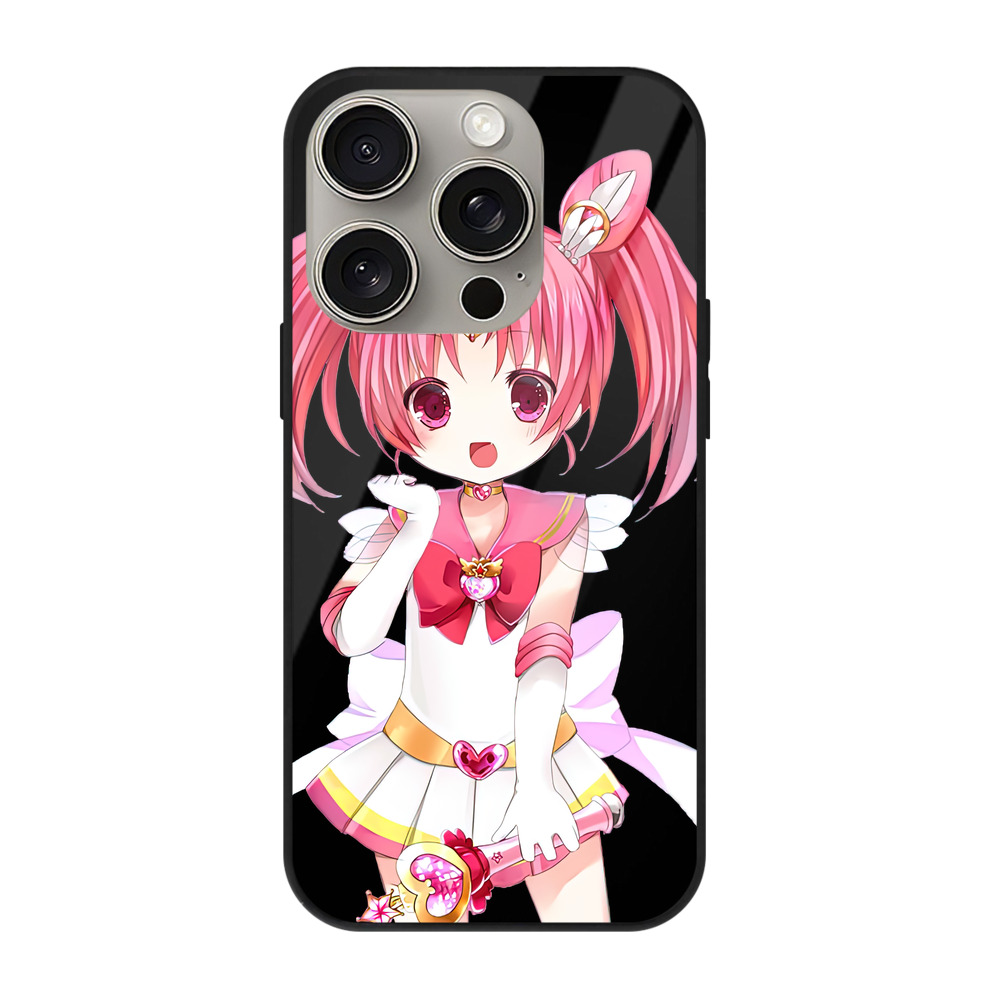 （画像用） 美少女戦士セーラームーン ちびうさ Sailor Moon Chibiusa Tsukino Usagi Small Lady Serenity 【iPhone15Pro対応】スマホケース 耐衝撃＆黄変防止 背面ガラス