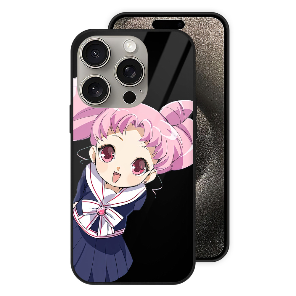 （画像用） 美少女戦士セーラームーン ちびうさ Sailor Moon Chibiusa Tsukino Usagi Small Lady Serenity 【iPhone15Pro対応】スマホケース 耐衝撃＆黄変防止 背面ガラス