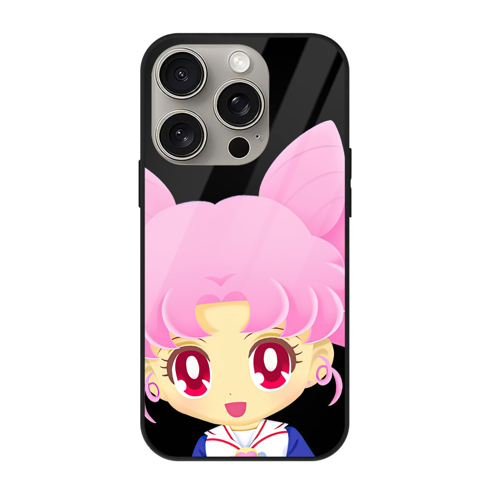 （画像用） 美少女戦士セーラームーン ちびうさ Sailor Moon Chibiusa Tsukino Usagi Small Lady Serenity 【iPhone15Pro対応】スマホケース 耐衝撃＆黄変防止 背面ガラス