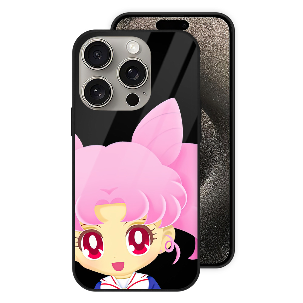 （画像用） 美少女戦士セーラームーン ちびうさ Sailor Moon Chibiusa Tsukino Usagi Small Lady Serenity 【iPhone15Pro対応】スマホケース 耐衝撃＆黄変防止 背面ガラス