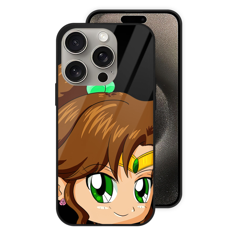 （画像用） 美少女戦士セーラームーン 木野 まこと きの まこと Sailor Moon Kino Makoto （セーラージュピター；Sailor Jupiter） 【iPhone15Pro対応】スマホケース 耐衝撃＆黄変防止 背面ガラス
