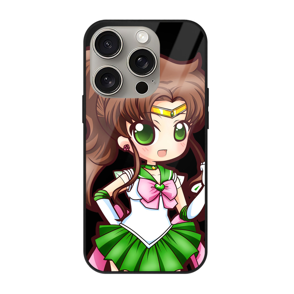 （画像用） 美少女戦士セーラームーン 木野 まこと きの まこと Sailor Moon Kino Makoto （セーラージュピター；Sailor Jupiter） 【iPhone15Pro対応】スマホケース 耐衝撃＆黄変防止 背面ガラス