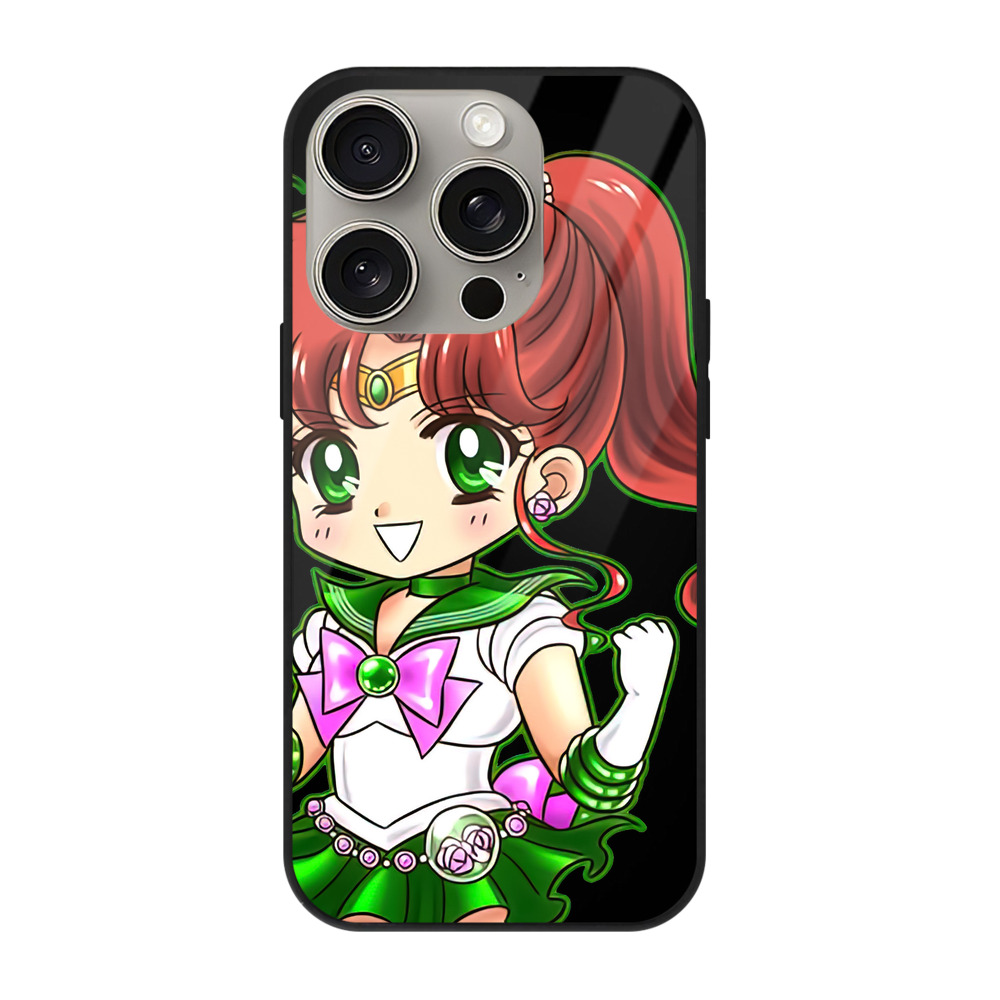 （画像用） 美少女戦士セーラームーン 木野 まこと きの まこと Sailor Moon Kino Makoto （セーラージュピター；Sailor Jupiter） 【iPhone15Pro対応】スマホケース 耐衝撃＆黄変防止 背面ガラス