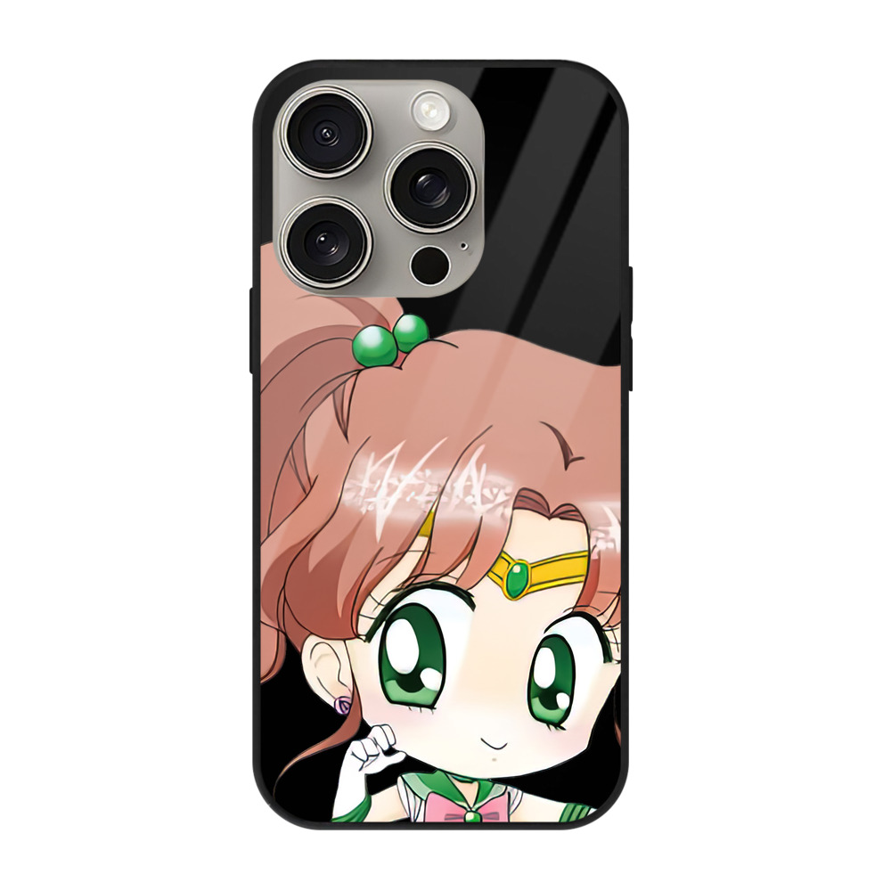 （画像用） 美少女戦士セーラームーン 木野 まこと きの まこと Sailor Moon Kino Makoto （セーラージュピター；Sailor Jupiter） 【iPhone15Pro対応】スマホケース 耐衝撃＆黄変防止 背面ガラス