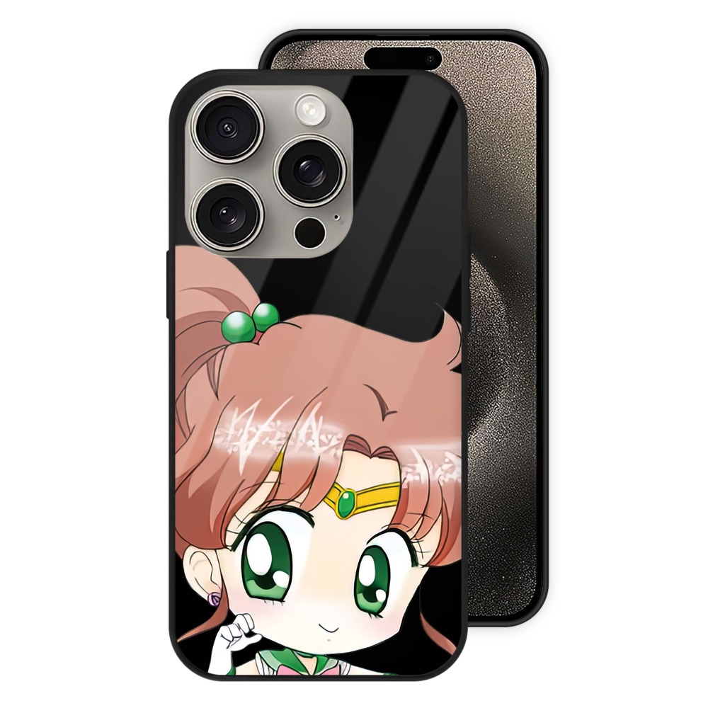 （画像用） 美少女戦士セーラームーン 木野 まこと きの まこと Sailor Moon Kino Makoto （セーラージュピター；Sailor Jupiter） 【iPhone15Pro対応】スマホケース 耐衝撃＆黄変防止 背面ガラス