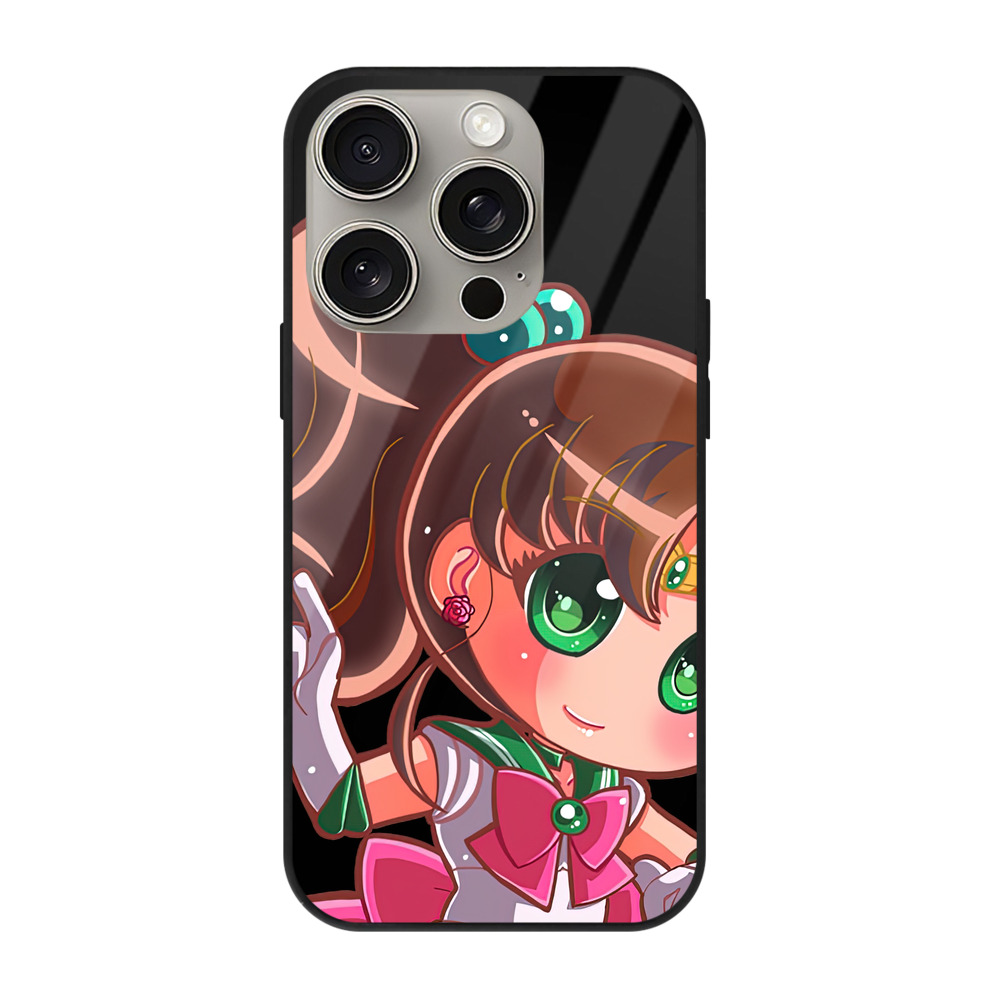 （画像用） 美少女戦士セーラームーン 木野 まこと きの まこと Sailor Moon Kino Makoto （セーラージュピター；Sailor Jupiter） 【iPhone15Pro対応】スマホケース 耐衝撃＆黄変防止 背面ガラス