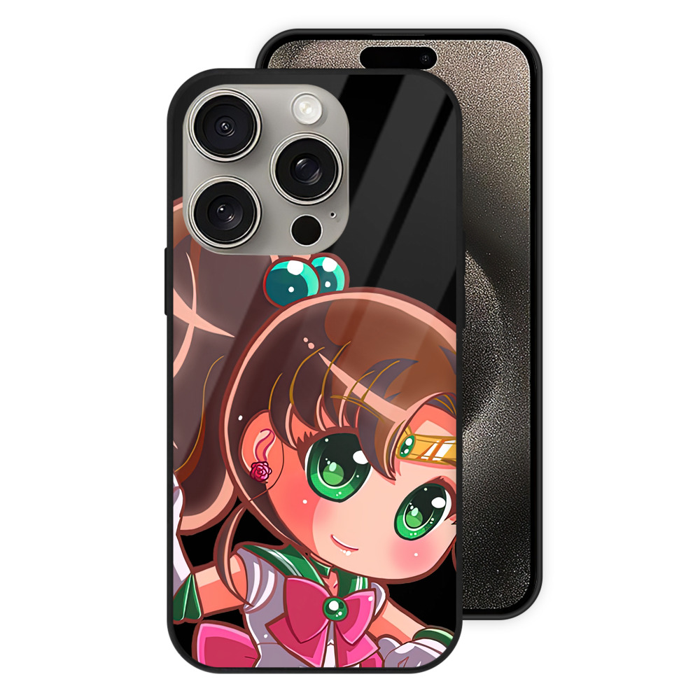 （画像用） 美少女戦士セーラームーン 木野 まこと きの まこと Sailor Moon Kino Makoto （セーラージュピター；Sailor Jupiter） 【iPhone15Pro対応】スマホケース 耐衝撃＆黄変防止 背面ガラス