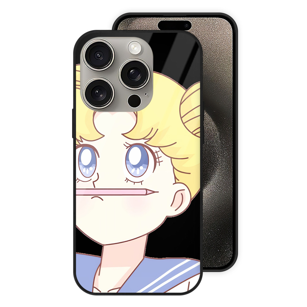 （画像用） 美少女戦士セーラームーン 愛野 美奈子 あいの みなこ Sailor Moon Aino Minako 【iPhone15Pro対応】スマホケース 耐衝撃＆黄変防止 背面ガラス