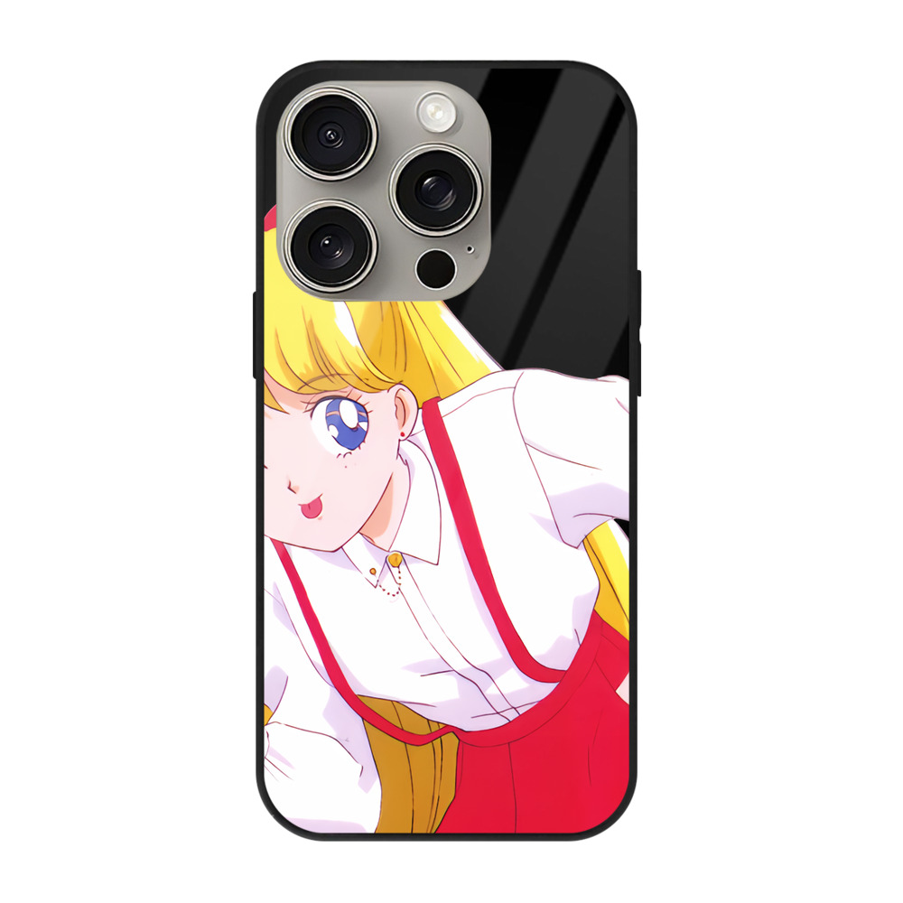 （画像用） 美少女戦士セーラームーン 愛野 美奈子 あいの みなこ Sailor Moon Aino Minako 【iPhone15Pro対応】スマホケース 耐衝撃＆黄変防止 背面ガラス