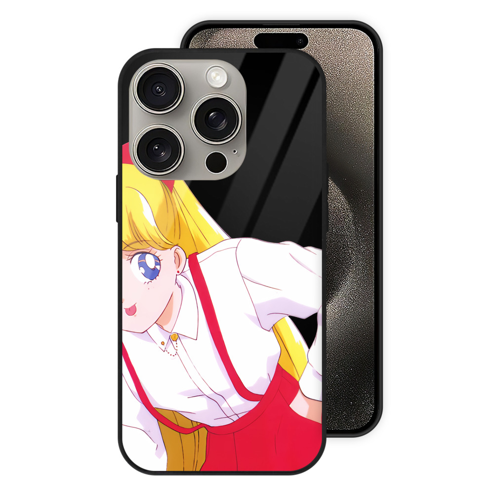 （画像用） 美少女戦士セーラームーン 愛野 美奈子 あいの みなこ Sailor Moon Aino Minako 【iPhone15Pro対応】スマホケース 耐衝撃＆黄変防止 背面ガラス