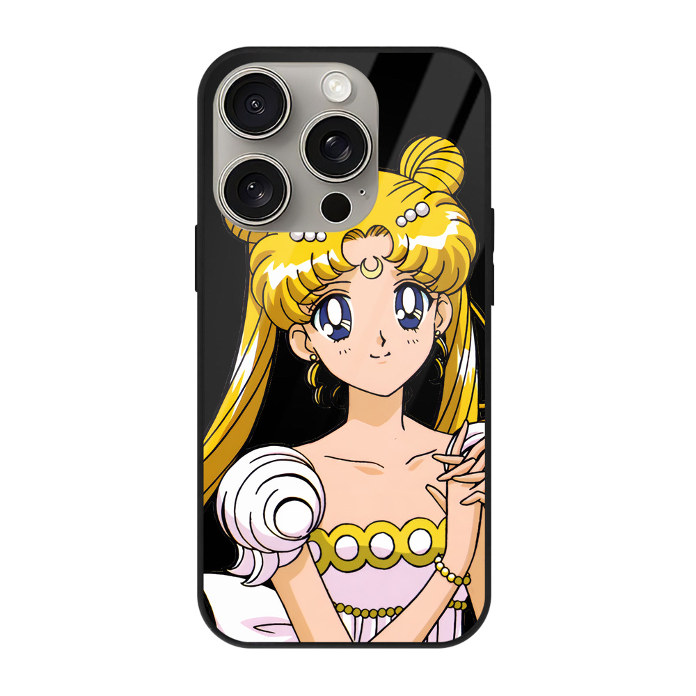 （画像用） 美少女戦士セーラームーン 愛野 美奈子 あいの みなこ Sailor Moon Aino Minako 【iPhone15Pro対応】スマホケース 耐衝撃＆黄変防止 背面ガラス