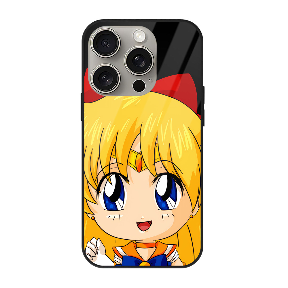 （画像用） 美少女戦士セーラームーン 愛野 美奈子 あいの みなこ Sailor Moon Aino Minako 【iPhone15Pro対応】スマホケース 耐衝撃＆黄変防止 背面ガラス