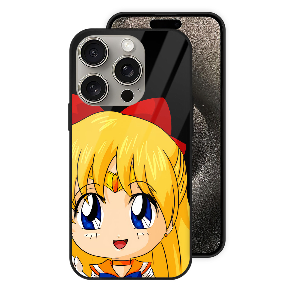 （画像用） 美少女戦士セーラームーン 愛野 美奈子 あいの みなこ Sailor Moon Aino Minako 【iPhone15Pro対応】スマホケース 耐衝撃＆黄変防止 背面ガラス