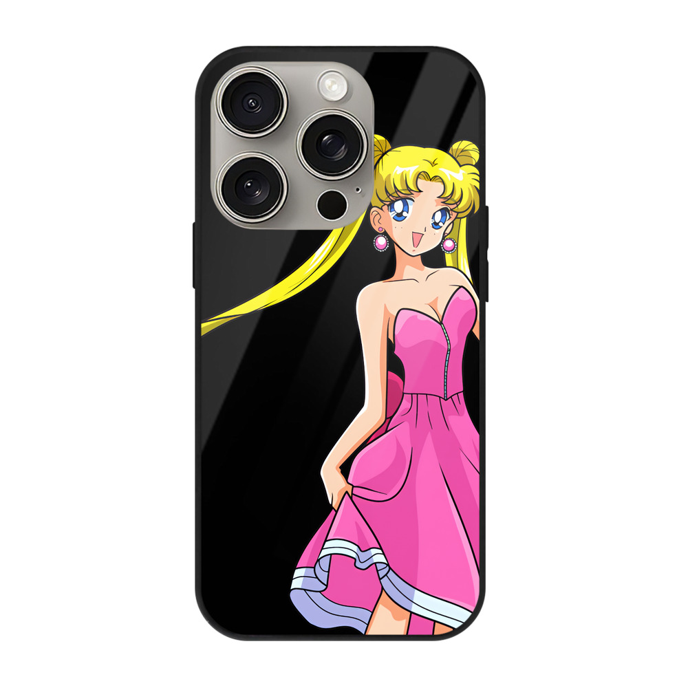 （画像用） 美少女戦士セーラームーン 愛野 美奈子 あいの みなこ Sailor Moon Aino Minako 【iPhone15Pro対応】スマホケース 耐衝撃＆黄変防止 背面ガラス
