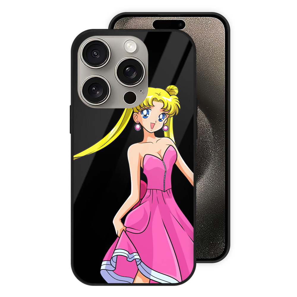 （画像用） 美少女戦士セーラームーン 愛野 美奈子 あいの みなこ Sailor Moon Aino Minako 【iPhone15Pro対応】スマホケース 耐衝撃＆黄変防止 背面ガラス