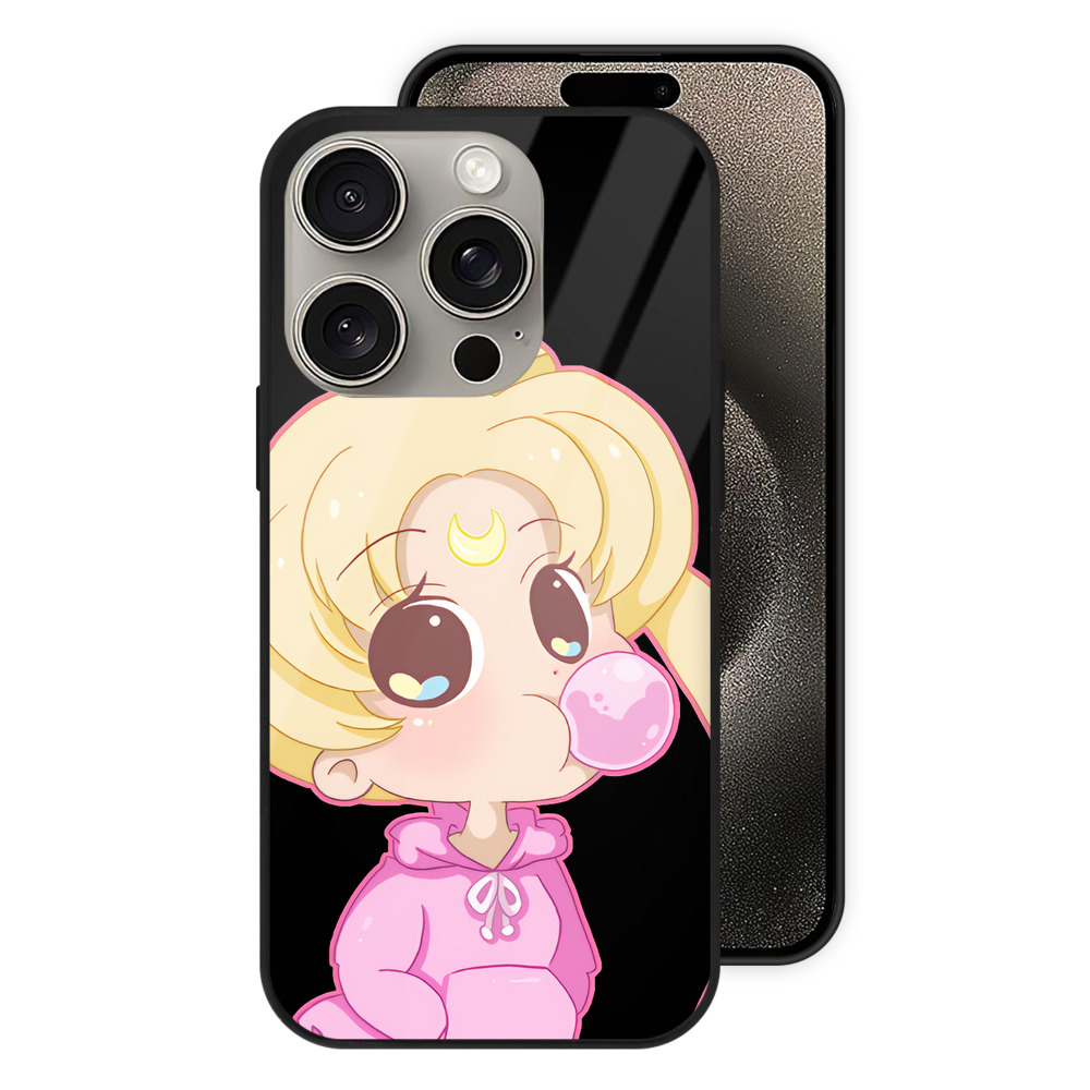 （画像用） 美少女戦士セーラームーン 愛野 美奈子 あいの みなこ Sailor Moon Aino Minako 【iPhone15Pro対応】スマホケース 耐衝撃＆黄変防止 背面ガラス