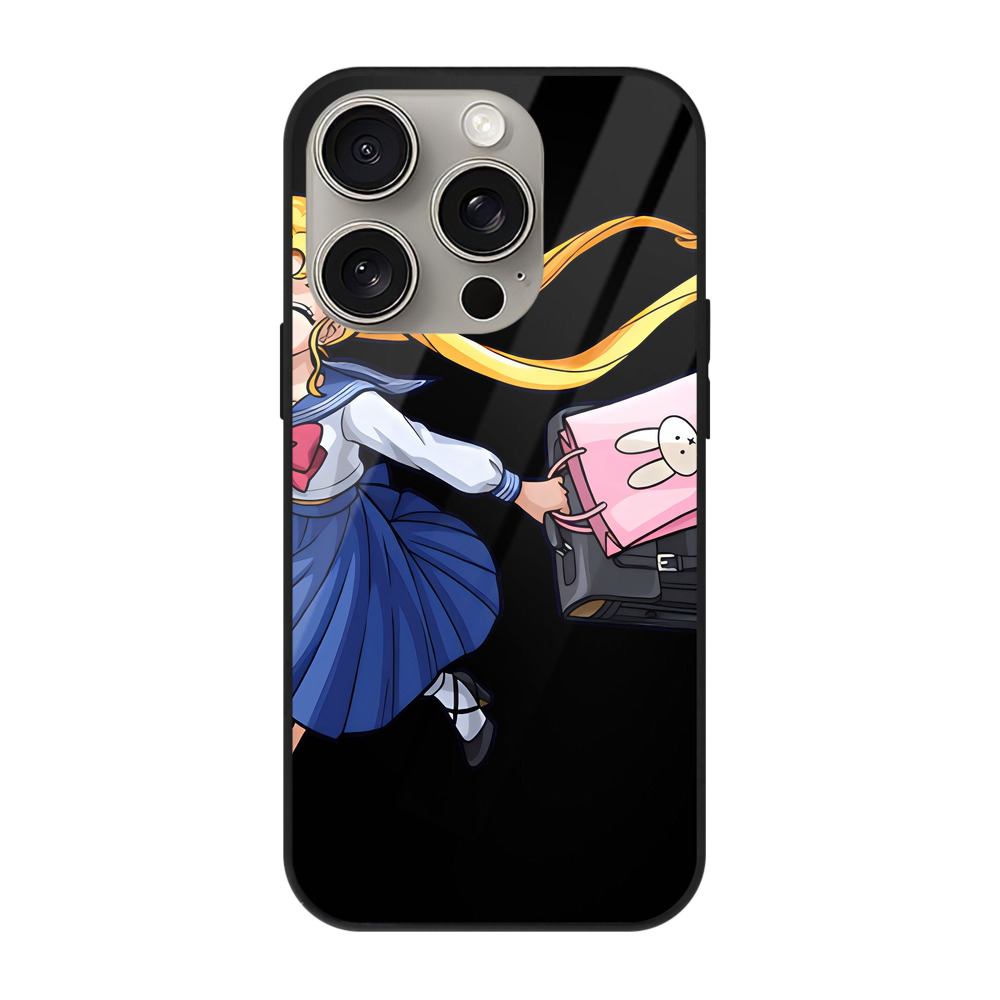 （画像用） 美少女戦士セーラームーン 愛野 美奈子 あいの みなこ Sailor Moon Aino Minako 【iPhone15Pro対応】スマホケース 耐衝撃＆黄変防止 背面ガラス