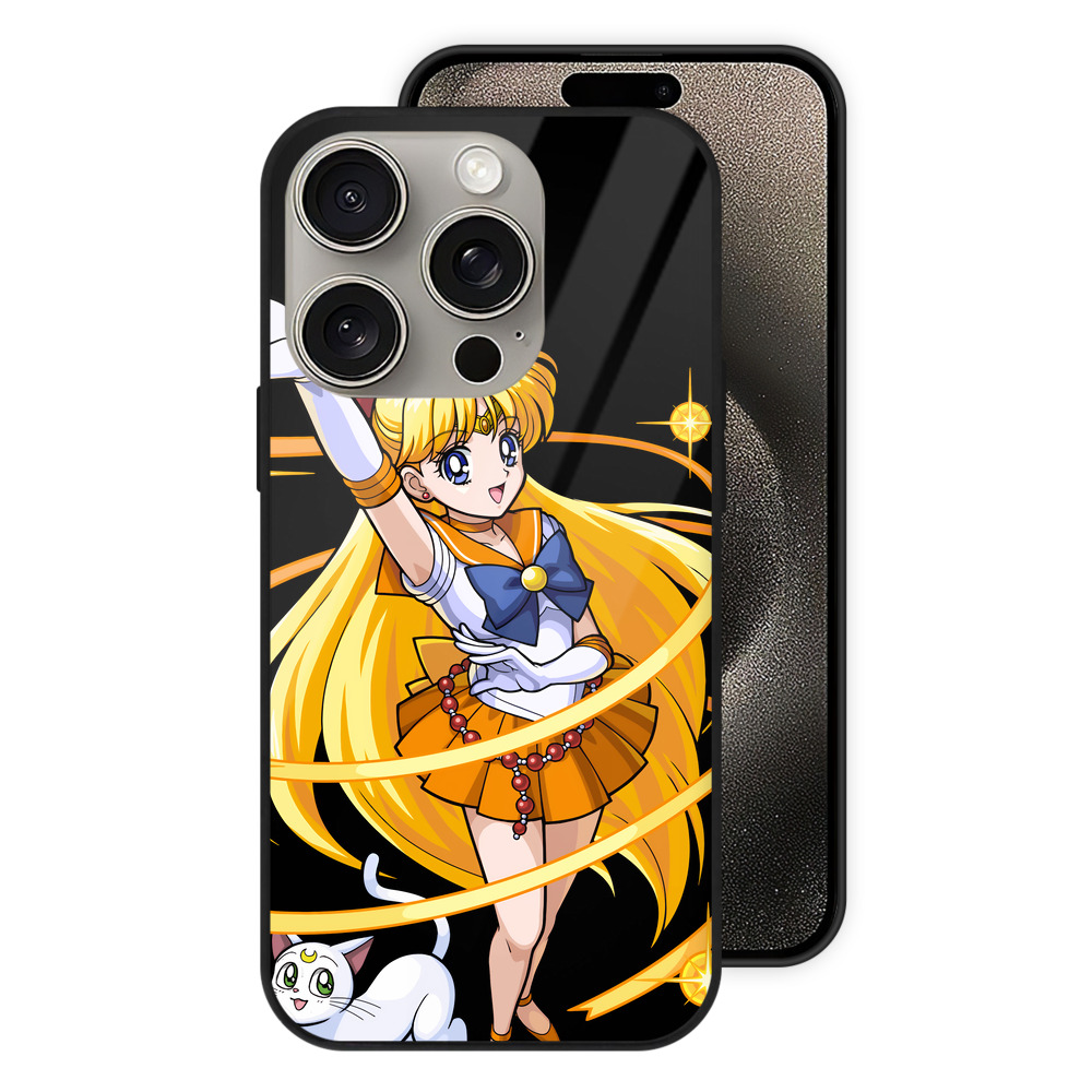 （画像用） 美少女戦士セーラームーン 愛野 美奈子 あいの みなこ Sailor Moon Aino Minako 【iPhone15Pro対応】スマホケース 耐衝撃＆黄変防止 背面ガラス