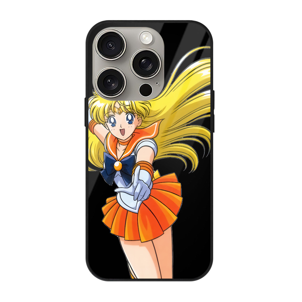 （画像用） 美少女戦士セーラームーン 愛野 美奈子 あいの みなこ Sailor Moon Aino Minako 【iPhone15Pro対応】スマホケース 耐衝撃＆黄変防止 背面ガラス