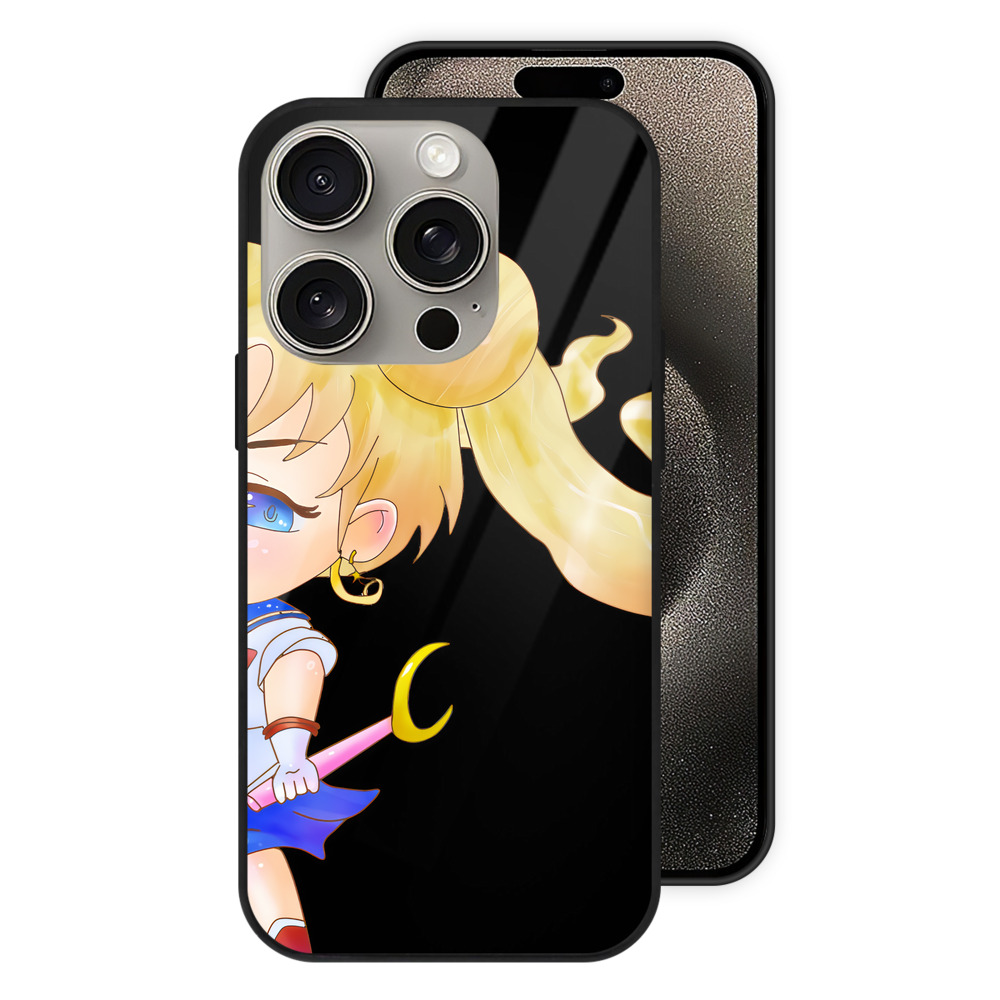 （画像用） 美少女戦士セーラームーン 愛野 美奈子 あいの みなこ Sailor Moon Aino Minako 【iPhone15Pro対応】スマホケース 耐衝撃＆黄変防止 背面ガラス