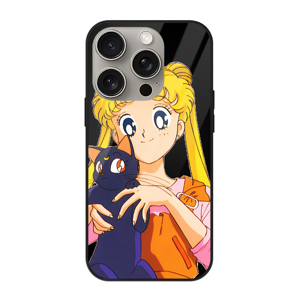 （画像用） 美少女戦士セーラームーン 愛野 美奈子 あいの みなこ Sailor Moon Aino Minako 【iPhone15Pro対応】スマホケース 耐衝撃＆黄変防止 背面ガラス