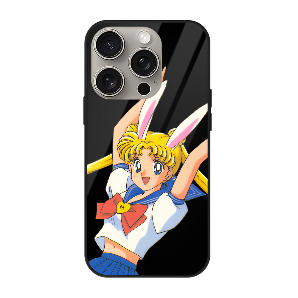 （画像用） 美少女戦士セーラームーン 愛野 美奈子 あいの みなこ Sailor Moon Aino Minako 【iPhone15Pro対応】スマホケース 耐衝撃＆黄変防止 背面ガラス