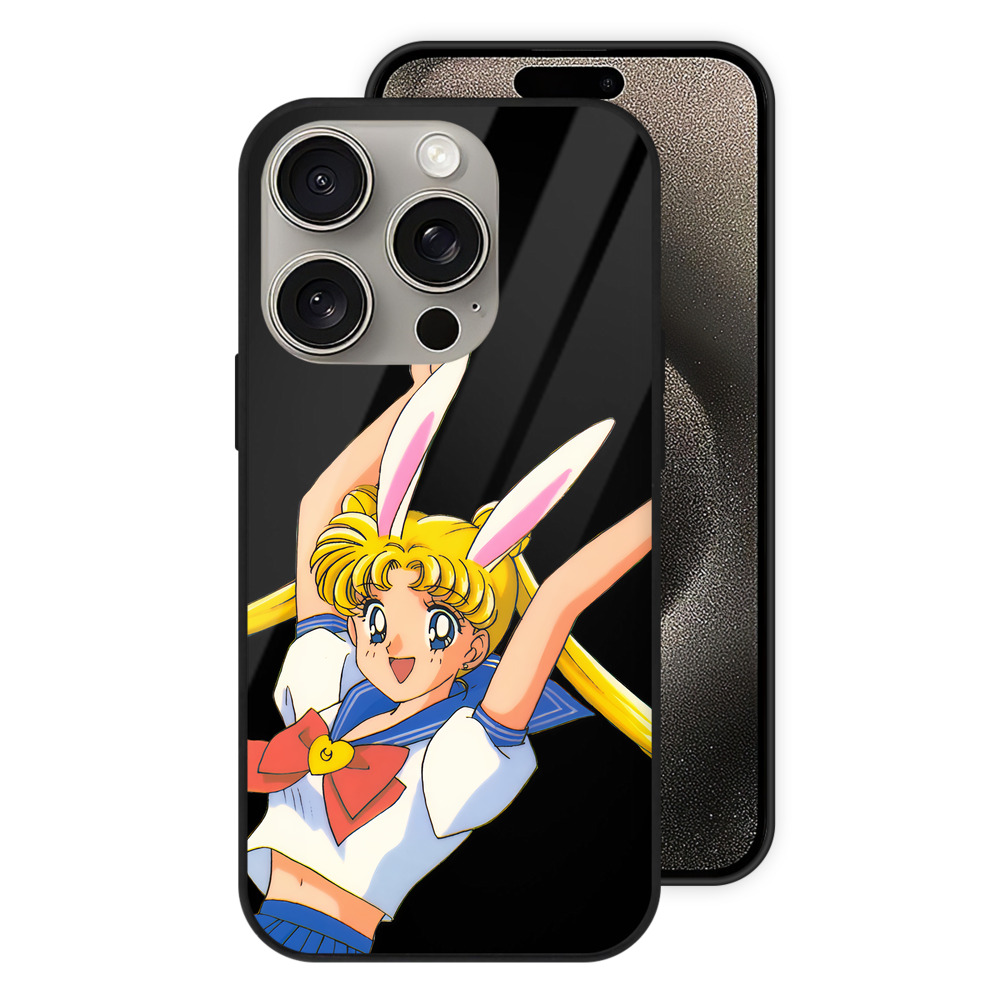 （画像用） 美少女戦士セーラームーン 愛野 美奈子 あいの みなこ Sailor Moon Aino Minako 【iPhone15Pro対応】スマホケース 耐衝撃＆黄変防止 背面ガラス