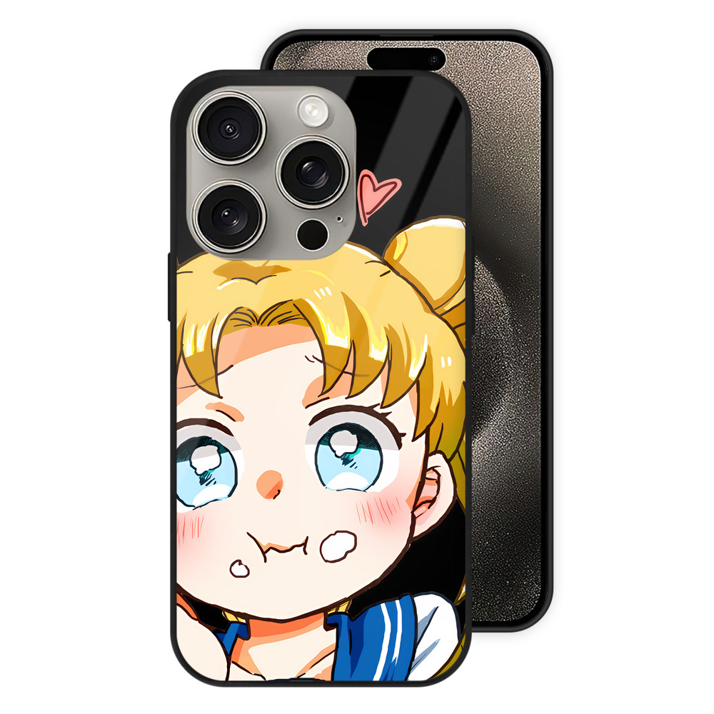 （画像用） 美少女戦士セーラームーン 愛野 美奈子 あいの みなこ Sailor Moon Aino Minako 【iPhone15Pro対応】スマホケース 耐衝撃＆黄変防止 背面ガラス