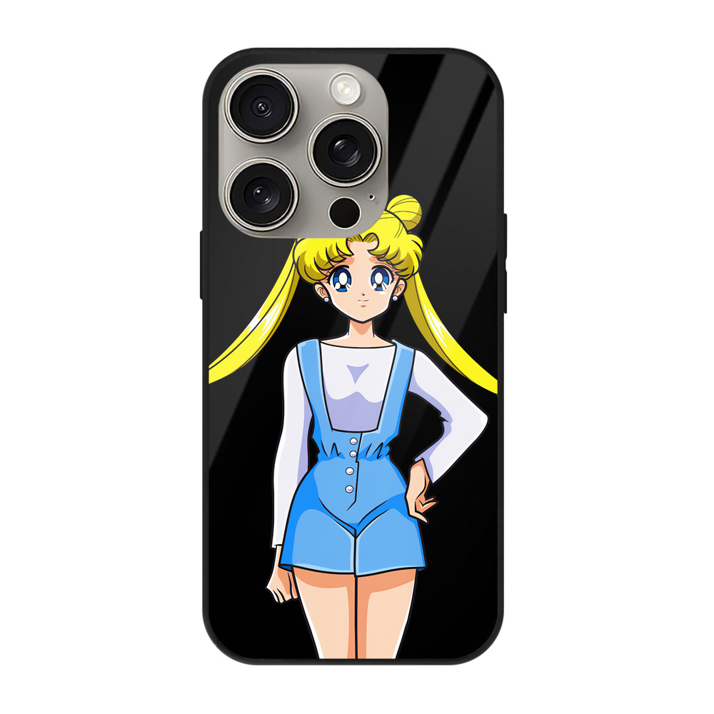 （画像用） 美少女戦士セーラームーン 愛野 美奈子 あいの みなこ Sailor Moon Aino Minako 【iPhone15Pro対応】スマホケース 耐衝撃＆黄変防止 背面ガラス