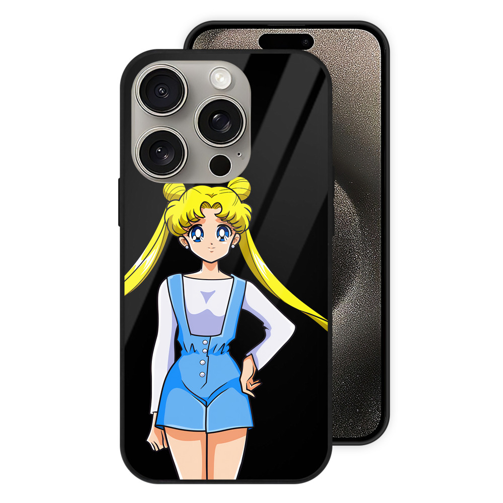 （画像用） 美少女戦士セーラームーン 愛野 美奈子 あいの みなこ Sailor Moon Aino Minako 【iPhone15Pro対応】スマホケース 耐衝撃＆黄変防止 背面ガラス
